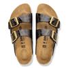 Birkenstock Arizona Leather Croc Print - Black